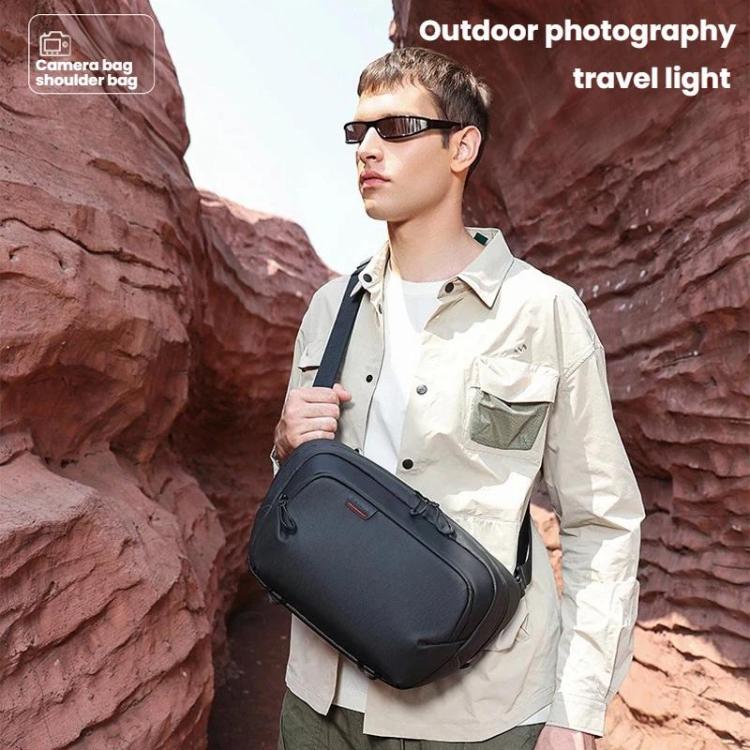 BANGE XJ329 Men DSLR Camera Bag Portable Travel Digital Bag Multifunctional Crossbody Bag - Black