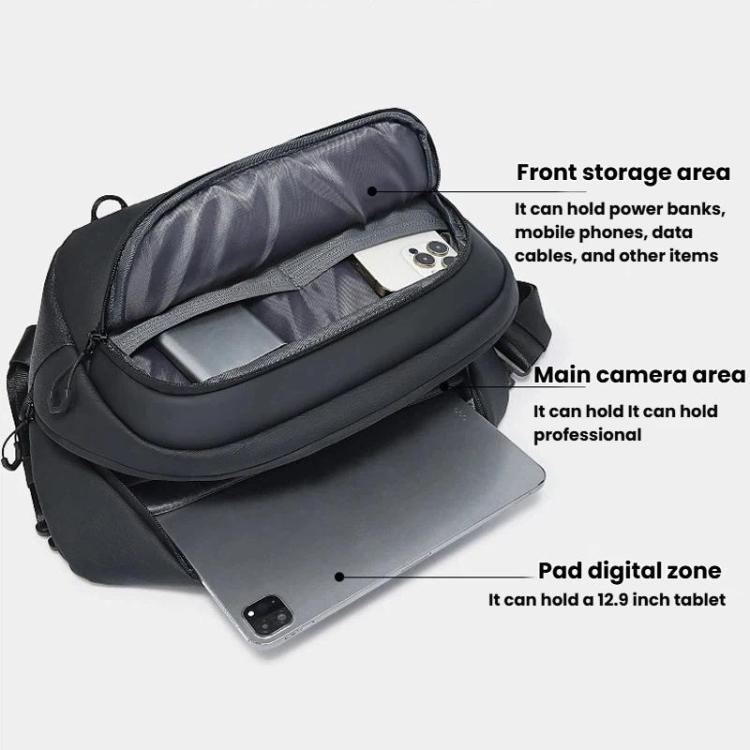 BANGE XJ329 Men DSLR Camera Bag Portable Travel Digital Bag Multifunctional Crossbody Bag - Black