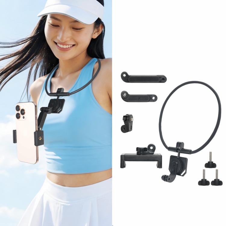 POV Neck Mount For Cell Phone & Action Camera Quick-Release Neck Holder With Extension Rod Standard