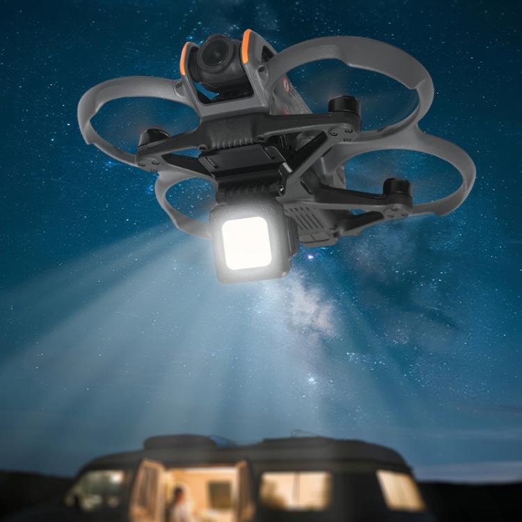 For DJI Avata 2 Night Flight Light Rechargeable LED Fill Light with 3 Light Modes, 180-degree Adjustable Angle Searchlight - Black