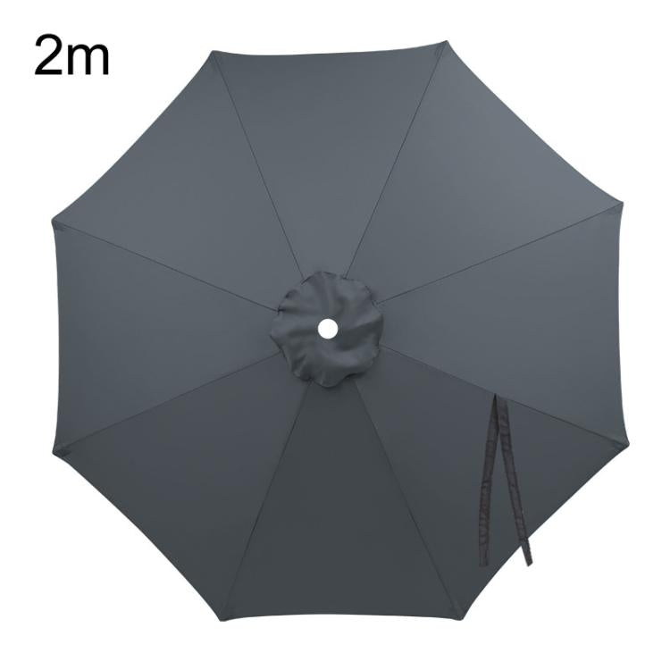 2m 8 Ribs Universal Patio Umbrella Replacement Canopy UV30+ Protective Waterproof Polyester Fabric