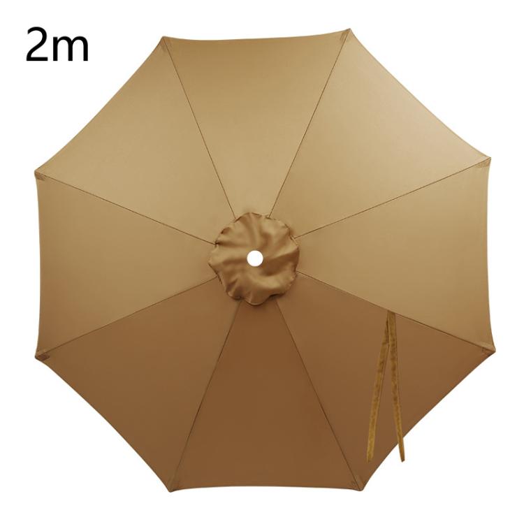 2m 8 Ribs Universal Patio Umbrella Replacement Canopy UV30+ Protective Waterproof Polyester Fabric