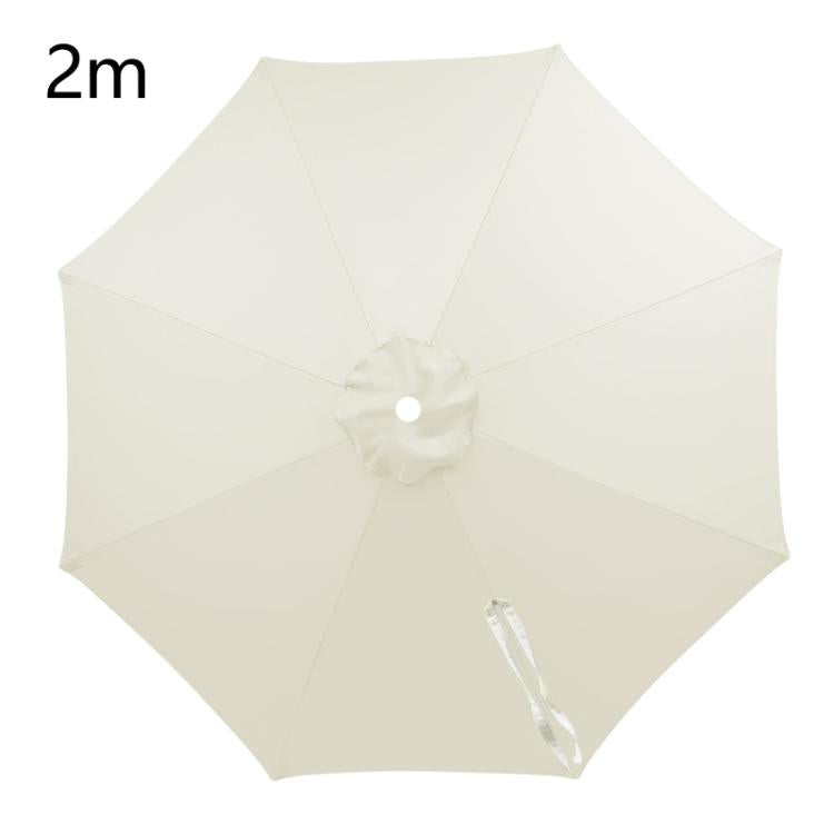 2m 8 Ribs Universal Patio Umbrella Replacement Canopy UV30+ Protective Waterproof Polyester Fabric