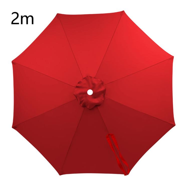 2m 8 Ribs Universal Patio Umbrella Replacement Canopy UV30+ Protective Waterproof Polyester Fabric