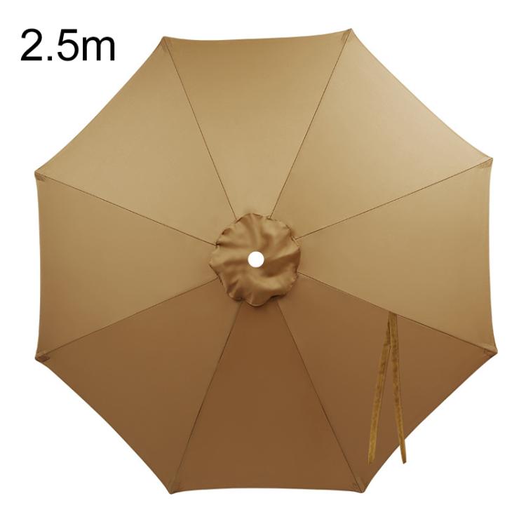2.5m 8 Ribs Universal Patio Umbrella Replacement Canopy UV30+ Protective Waterproof Polyester Fabric