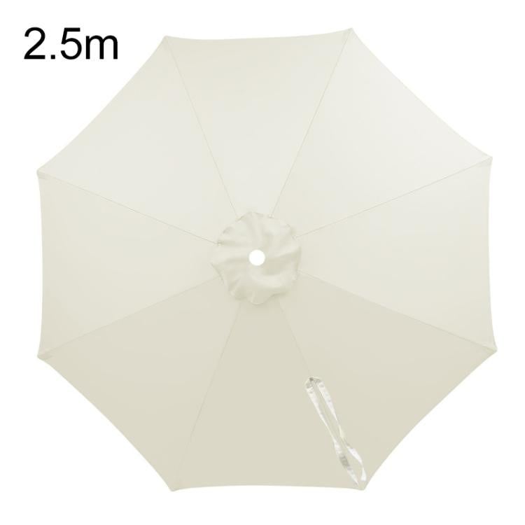 2.5m 8 Ribs Universal Patio Umbrella Replacement Canopy UV30+ Protective Waterproof Polyester Fabric