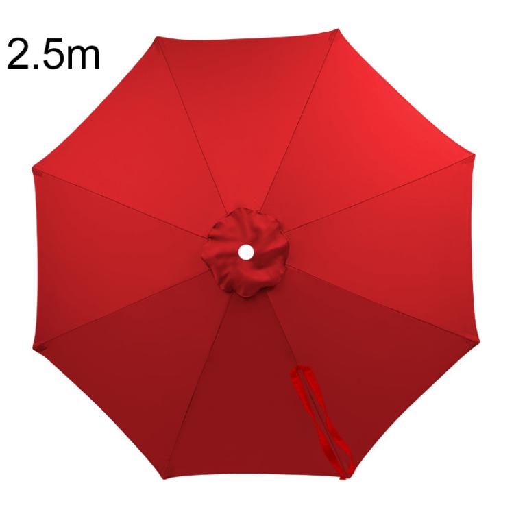 2.5m 8 Ribs Universal Patio Umbrella Replacement Canopy UV30+ Protective Waterproof Polyester Fabric