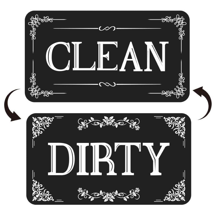 Square Dishwasher Magnet Clean Dirty Sign Double-Sided Refrigerator Magnet