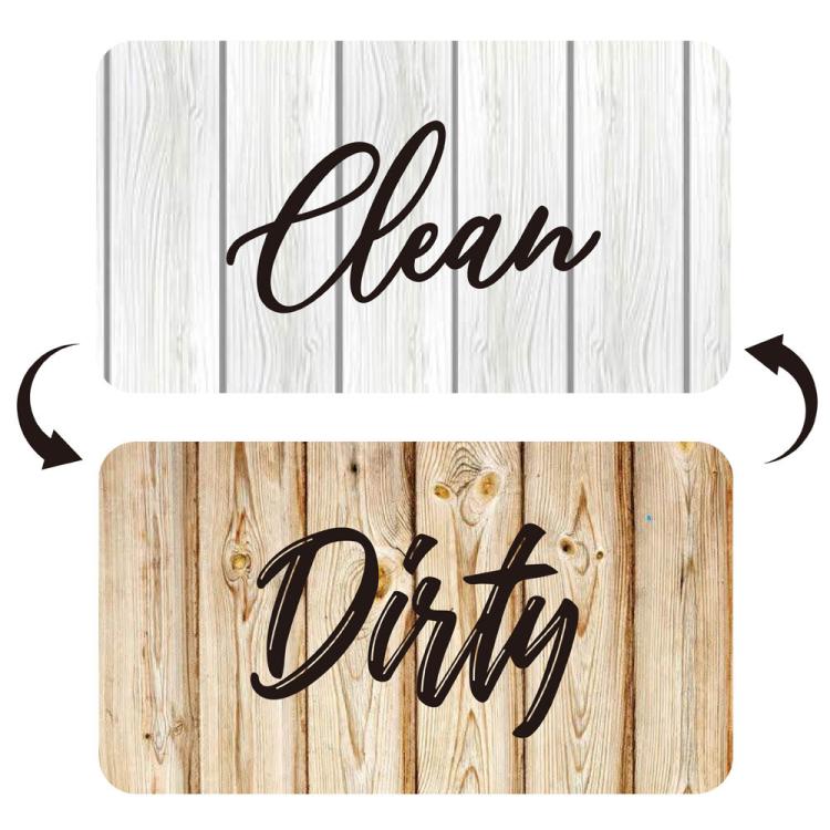 Square Dishwasher Magnet Clean Dirty Sign Double-Sided Refrigerator Magnet
