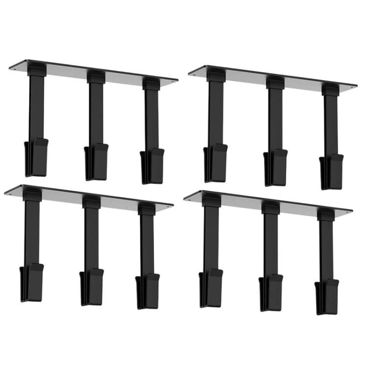 4pcs Wine Cabinet Hanging Cup Rack Upside Down Beer Glass Holder