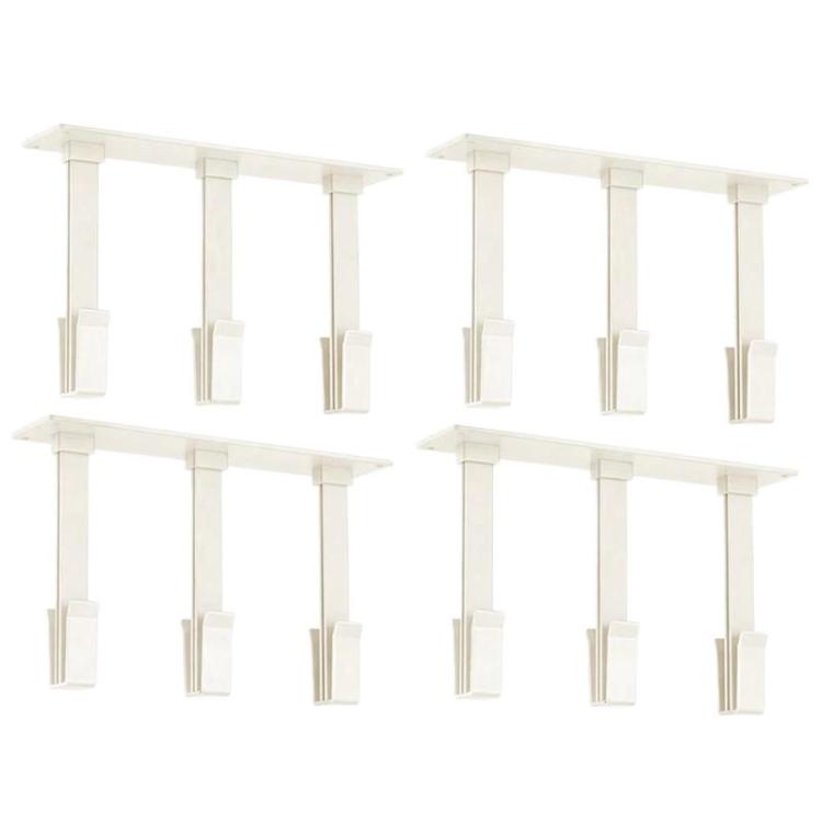 4pcs Wine Cabinet Hanging Cup Rack Upside Down Beer Glass Holder