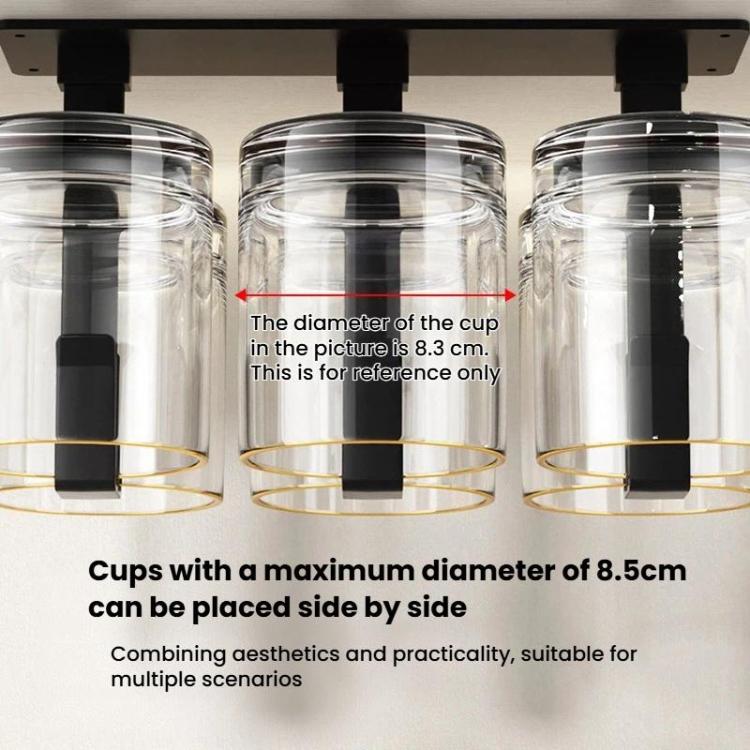 2pcs Wine Cabinet Hanging Cup Rack Upside Down Beer Glass Holder