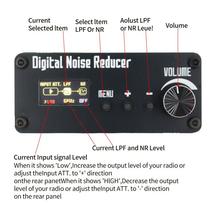 Digital Noise Suppressor  - NR With DSP Shortwave + Speaker - Black