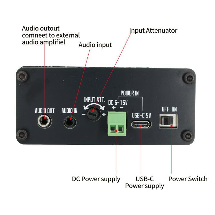Digital Noise Suppressor  - NR With DSP Shortwave + Speaker - Black