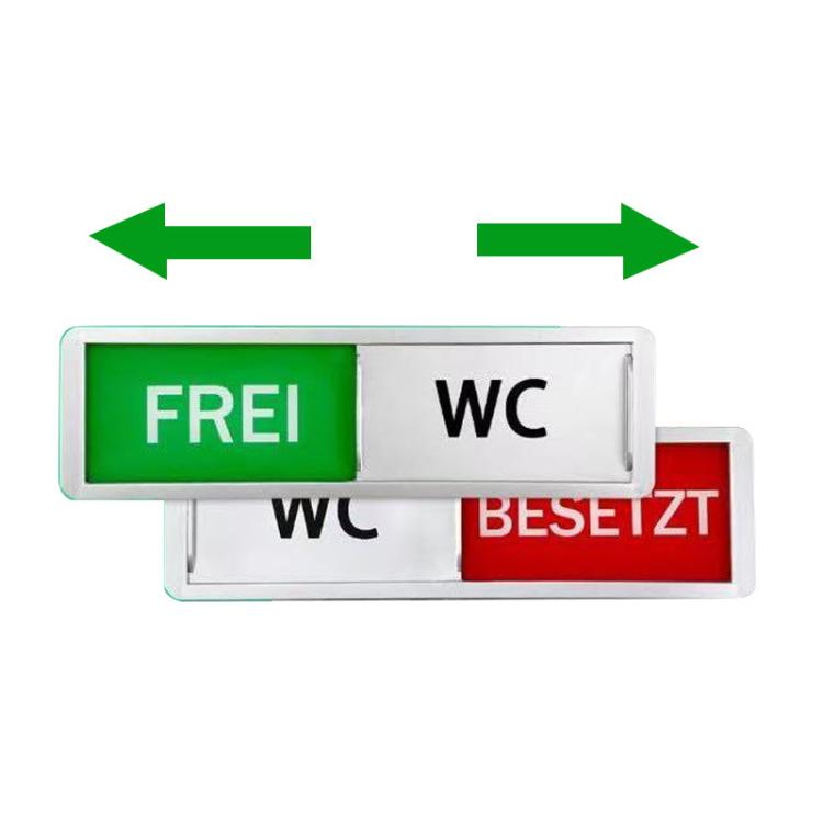 Magnet Privacy Sign for Office Door Sliding Indicator for Conference Room & Restroom, Vacant Occupied Sign WC Frei/Besetzt