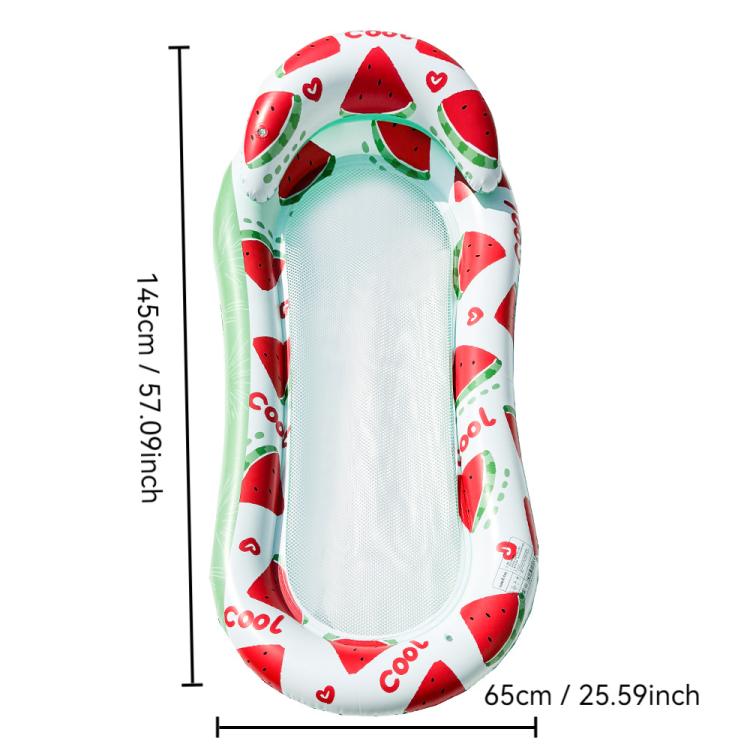 Inflatable Thickened Floating Bed Water Air Lounger, Style: Watermelon Pattern