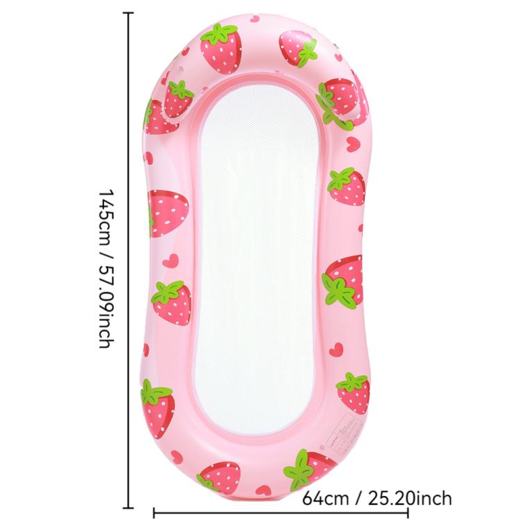 Inflatable Thickened Floating Bed Water Air Lounger, Style: Strawberry Pattern