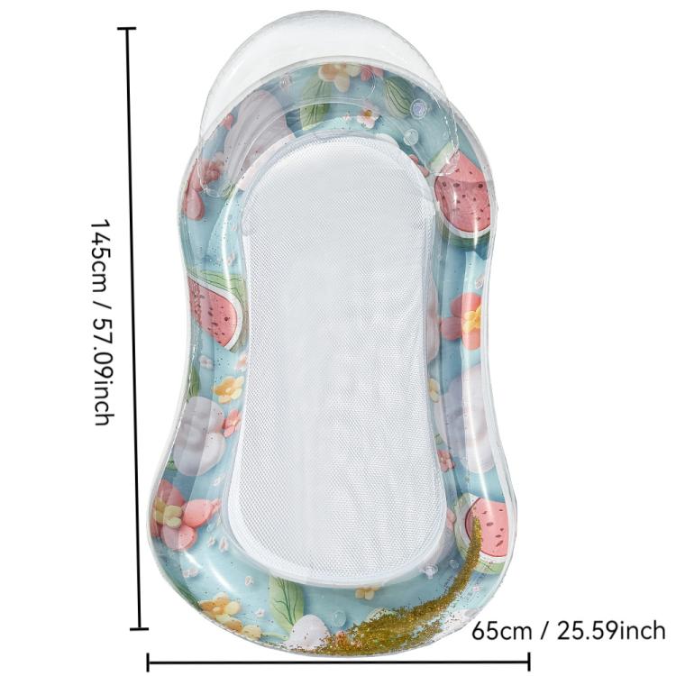 Inflatable Thickened Floating Bed Water Air Lounger, Style: Sequins Watermelon Pattern