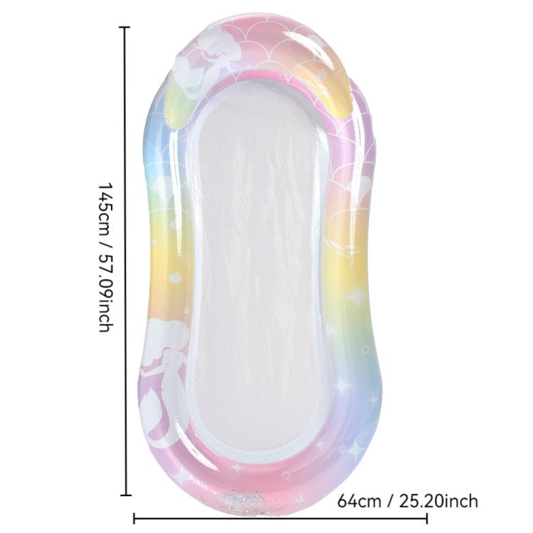 Inflatable Thickened Floating Bed Water Air Lounger, Style: Sequins Mermaid