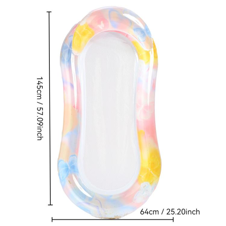 Inflatable Thickened Floating Bed Water Air Lounger, Style: Sequin Pink Butterfly