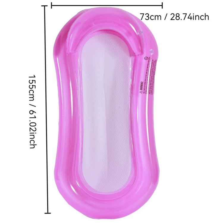 Inflatable Thickened Floating Bed Water Air Lounger, Style: Purple Wiht Pillow