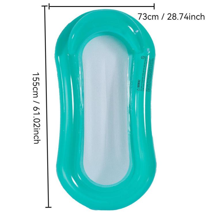 Inflatable Thickened Floating Bed Water Air Lounger, Style: Green Wiht Pillow