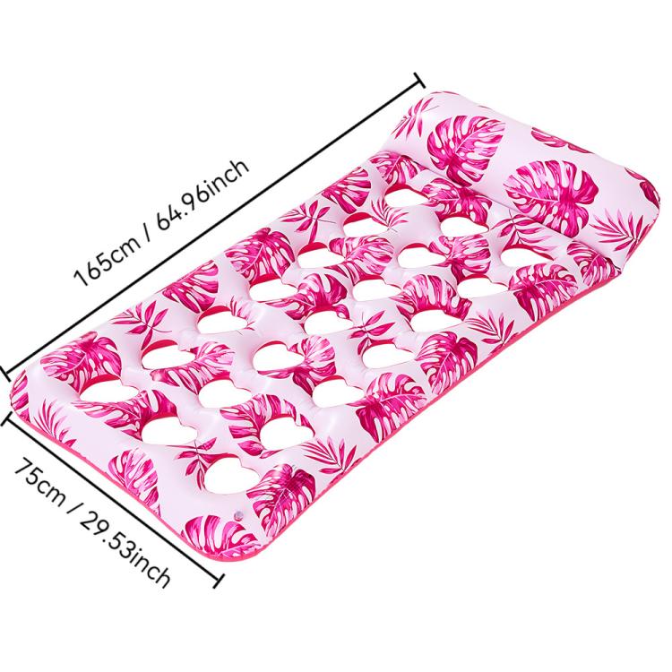 Inflatable Thickened Floating Bed Water Air Lounger, Style: Pink