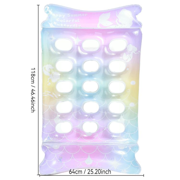 Inflatable Thickened Floating Bed Water Air Lounger, Style: Mermaid Kids Size