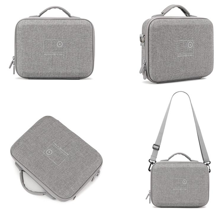For DJI Osmo Action 6 BKANO Carrying Case Portable Shoulder Bag for Extension Rod, Battery Case, Cage and Accessories - Gray