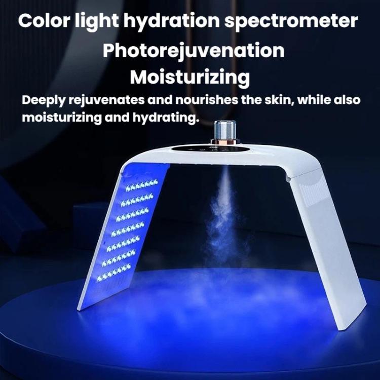 SD-0122 Foldable Hydrating Spray Spectrum Beauty Device 7-Color LED Facial Light Therapy Device For Beauty Salon EU Plug