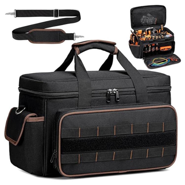 17-Inch Crossbody/Handbag Thickened Durable Tool Bag - Black
