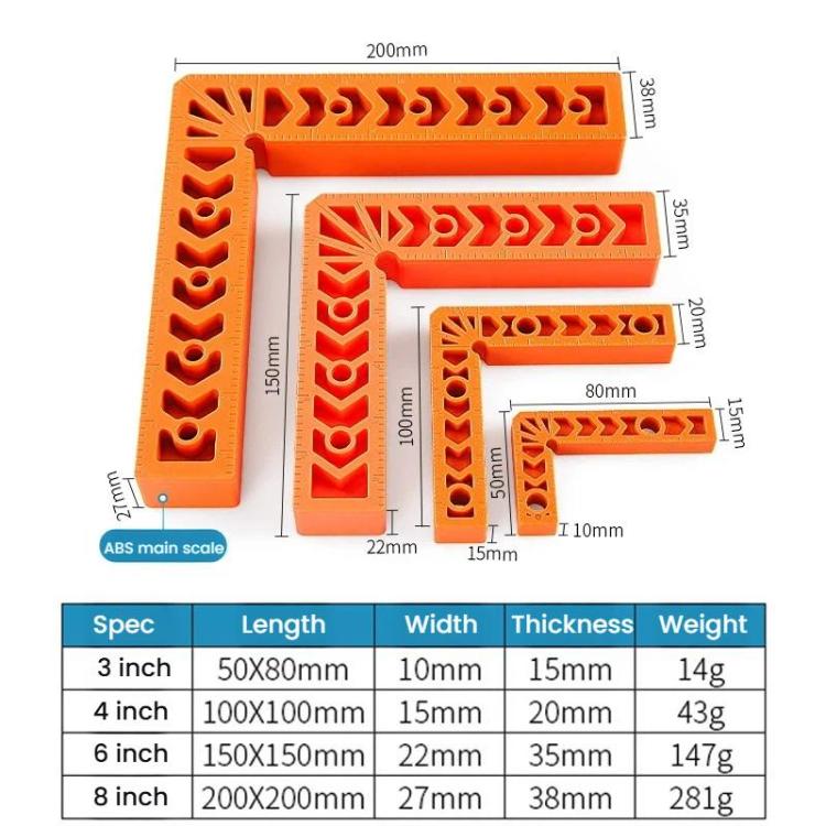 4 inch Right Angle Positioner Slabs Stitching Fixer L-Shaped Plastic Corner Brackets