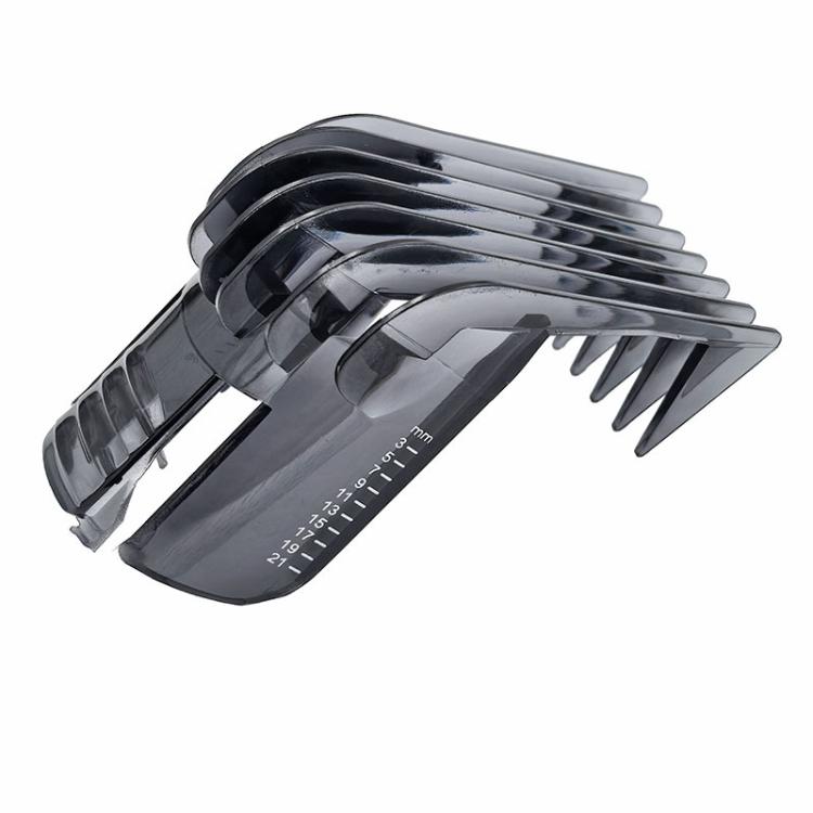 Hair Trimmer Guide Comb Attachment 3-21mm for Philips Norelco QC5130 QC5105 QC5115 QC5120 QC5125 QC5135 - Smoke Grey