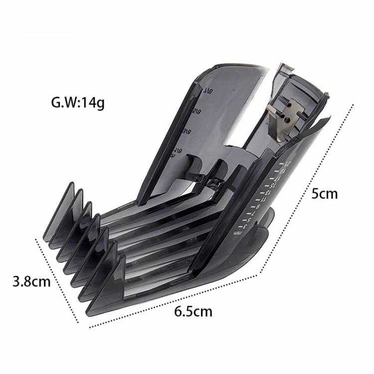 Hair Trimmer Guide Comb Attachment 3-21mm for Philips Norelco QC5130 QC5105 QC5115 QC5120 QC5125 QC5135 - Smoke Grey