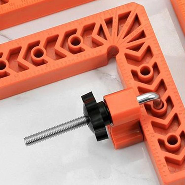 Woodworking Auxiliary Right Angle Positioner Fast-install Screw Locking Clamp - Orange