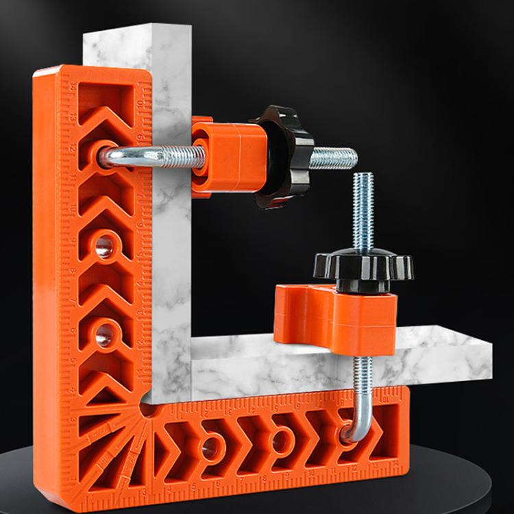 Woodworking Auxiliary Right Angle Positioner Fast-install Screw Locking Clamp - Orange