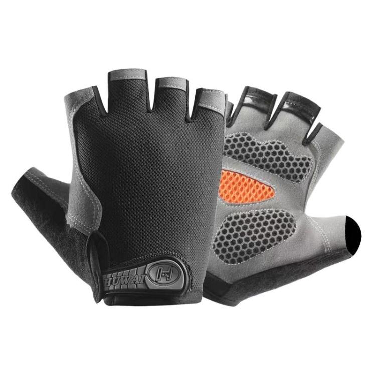 Breathable Half-Finger Gloves For Outdoor Fitness & Sports Non-Slip Wear-Resistant Mountaineering Fingerless Gloves, Size: M