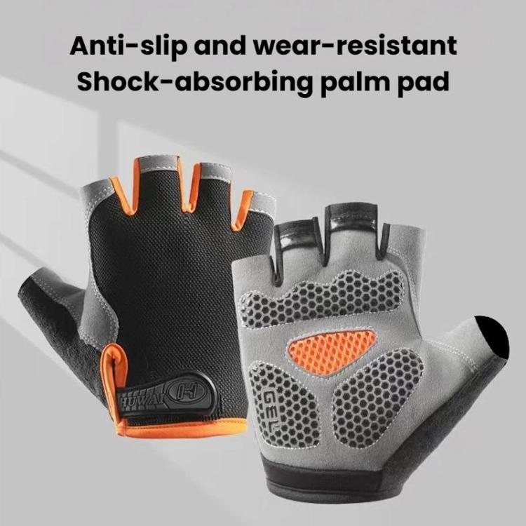 Breathable Half-Finger Gloves For Outdoor Fitness & Sports Non-Slip Wear-Resistant Mountaineering Fingerless Gloves, Size: M
