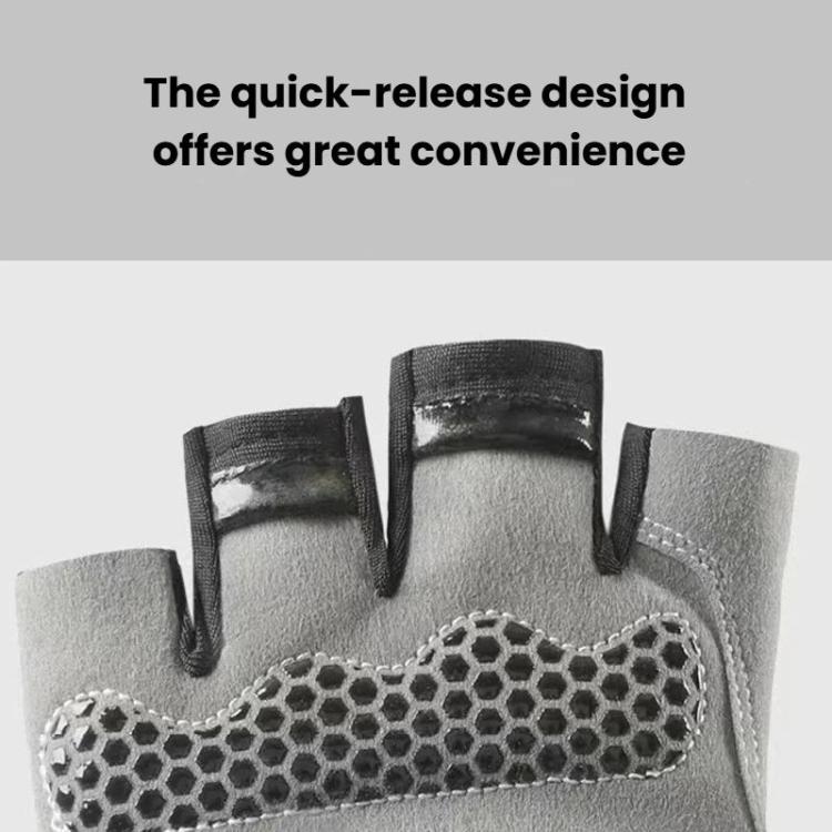 Breathable Half-Finger Gloves For Outdoor Fitness & Sports Non-Slip Wear-Resistant Mountaineering Fingerless Gloves, Size: XL