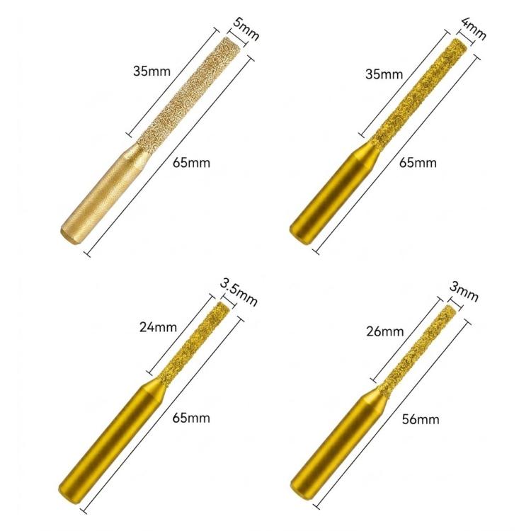 Quartz Countertop Seaming Straight Router Bit Seamless Joining Cutter Trimming Machine Grooving Tool, Blade Diameter: 3.5mm