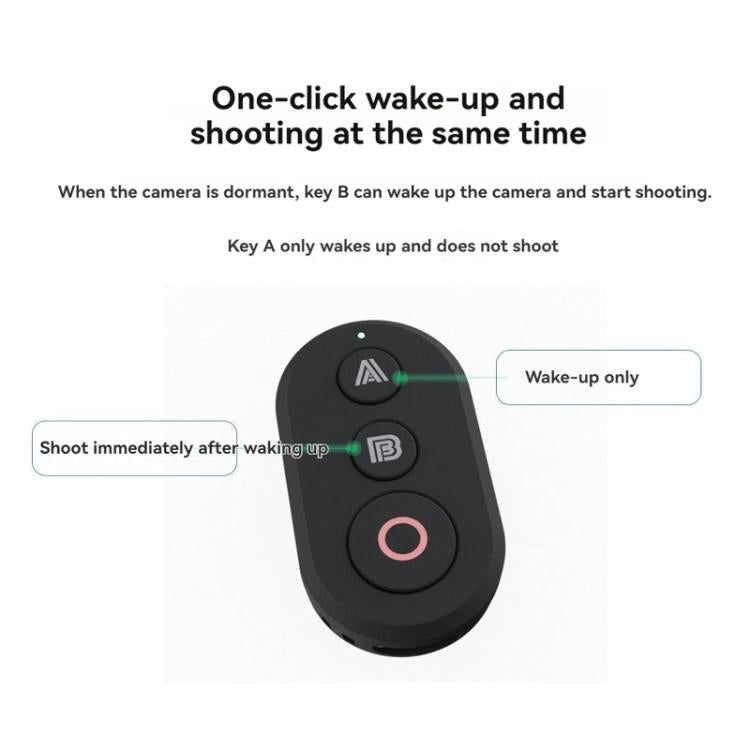 Action Camera Bluetooth Remote Control For Insta360 X5 / X4 / X3 / GO3S / Ace Pro2 - Black