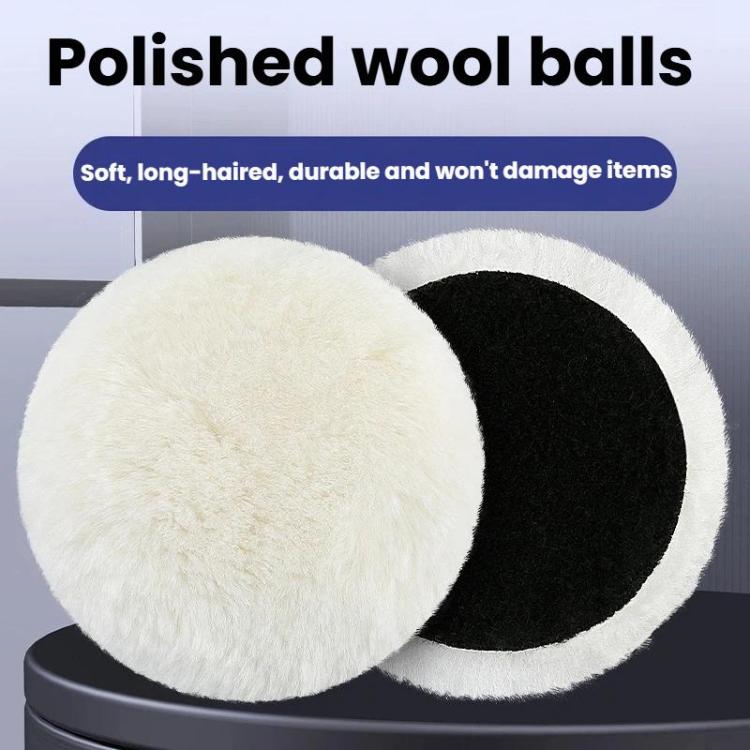 5 inch 125mm Wool Polishing Wheel Mirror Surface Buffing Stone Seam Car Detailing Waxing Self-Adhesive Pad For Angle Grinder
