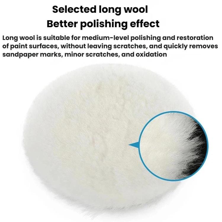 3 inch 80mm Wool Polishing Wheel Mirror Surface Buffing Stone Seam Car Detailing Waxing Self-Adhesive Pad For Angle Grinder