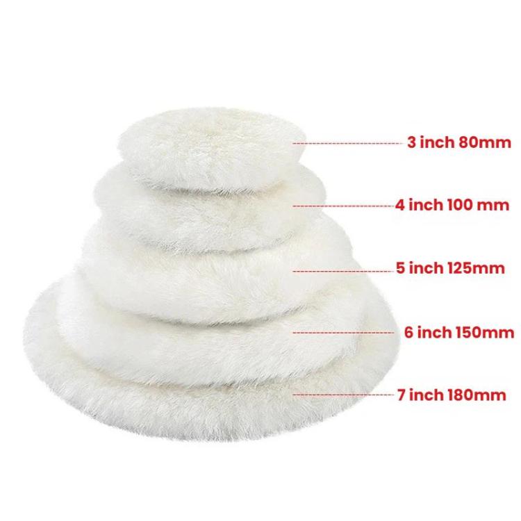 3 inch 80mm Wool Polishing Wheel Mirror Surface Buffing Stone Seam Car Detailing Waxing Self-Adhesive Pad For Angle Grinder