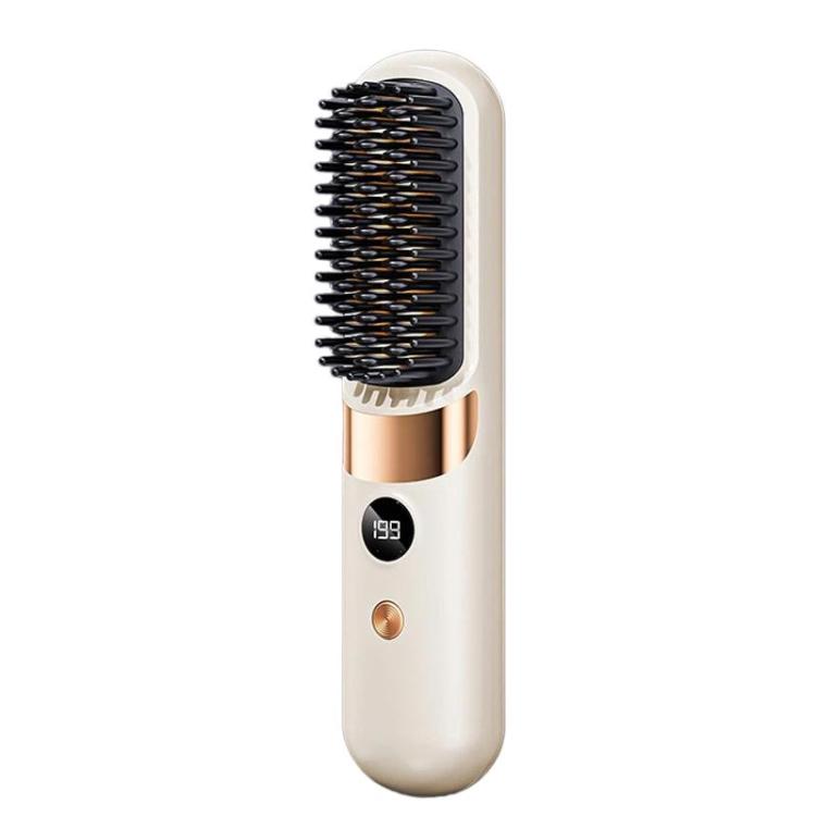 Portable Wireless Digital Display Hair Straightening Brush Negative Ion Hair Care Cordless Styling Comb