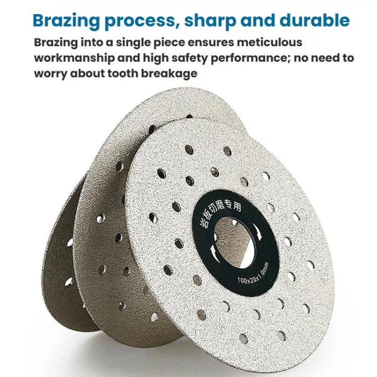 Sintered Stone Cutting Disc Ceramic Tile Trimming Dual-Use Flat Grinding Wheel, Spec: 100x20x1.0mm