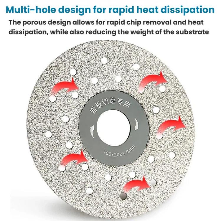 Sintered Stone Cutting Disc Ceramic Tile Trimming Dual-Use Flat Grinding Wheel, Spec: 100x20x1.0mm