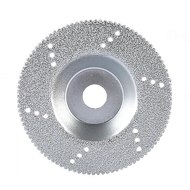 Diamond Cutting Disc Marble Brazed Cup Grinding Wheel Quartz Ceramic Tile Edge Grinding For Angle Grinder, Spec: Silver With Teeth