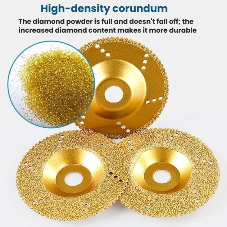 Diamond Cutting Disc Marble Brazed Cup Grinding Wheel Quartz Ceramic Tile Edge Grinding For Angle Grinder, Spec: Silver