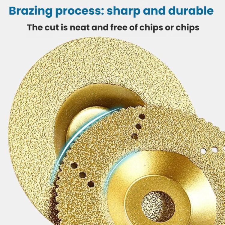 Diamond Cutting Disc Marble Brazed Cup Grinding Wheel Quartz Ceramic Tile Edge Grinding For Angle Grinder, Spec: Silver